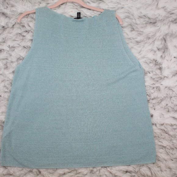 Eileen Fisher Sleeveless Knit Tank Linen Blend - Picture 9 of 9